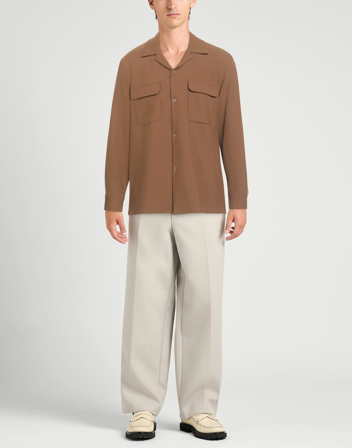 Sandro Mens Shirt Camel