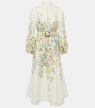 Zimmermann Matchmaker floral linen midi dress