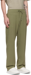 Solid Homme Khaki Pinched Seam Lounge Pants