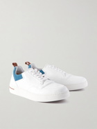Loro Piana - Newport Suede-Trimmed Leather Sneakers - White