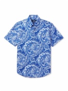 Polo Ralph Lauren - Button-Down Collar Paisley-Print Cotton Oxford Shirt - Blue