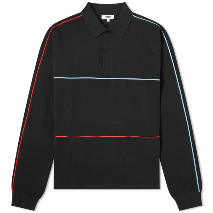 Photo: Très Bien Long Sleeve Piped Polo