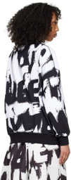 Alexander McQueen Black & White Graffiti Sweatshirt