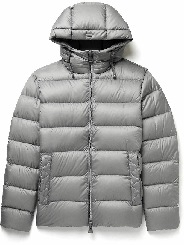 Photo: Herno - FAST5 Quilted Amni Soul Eco Hooded Down Jacket - Gray