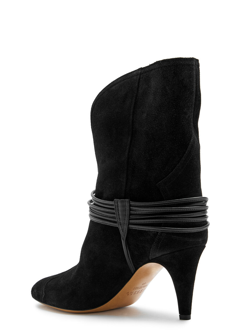 Isabel Marant étoile Dytho 70 Suede Ankle Boots Black