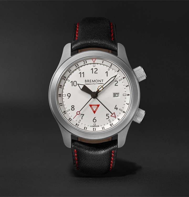 Photo: Bremont - MBIII GMT 10th Anniversary Limited Edition Automatic Chronometer 43mm Stainless Steel and Leather Watch - White