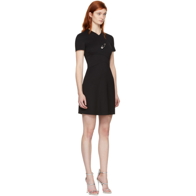 Versus Black Cross Over Safety Pin Dress Versus