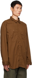 Engineered Garments Brown Elbow Patch Shirt