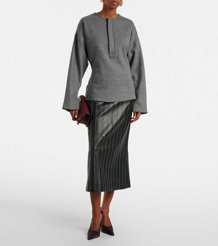 Photo: Victoria Beckham Wool and cashmere Henley shirt