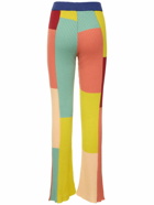 THE ELDER STATESMAN - Color Block Flared Cotton Pants