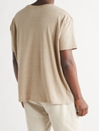 Entireworld - Striped Recycled Slub Cotton-Jersey T-Shirt - Neutrals