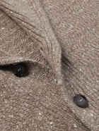 Brioni - Shawl-Collar Ribbed Cashmere Cardigan - Neutrals