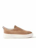 Kiton - Suede Slip-On Sneakers - Brown