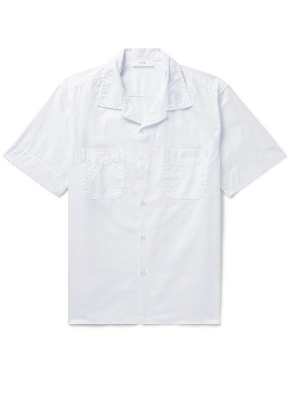 Photo: Save Khaki United - Garment-Dyed Convertible-Collar Cotton Oxford Shirt - White