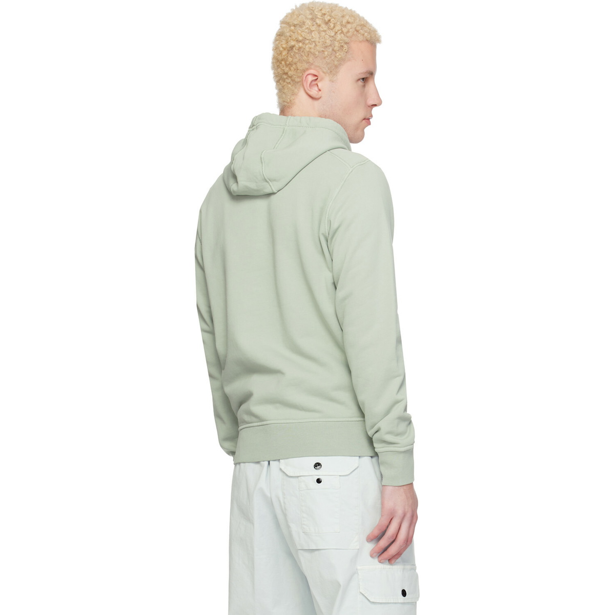 Stone Island Green 6100062 Organic Cotton Fleece Hoodie