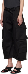 Acne Studios Black Twill Cargo Trousers
