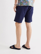 Hartford - Tank Straight-Leg Cotton Drawstring Shorts - Blue