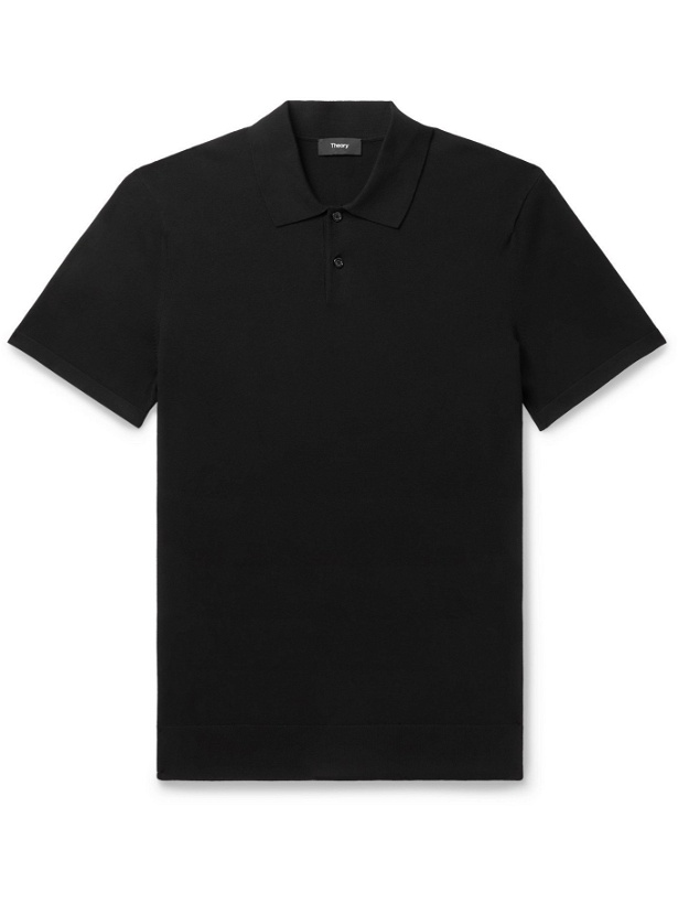 Photo: THEORY - Knitted Polo Shirt - Black - M