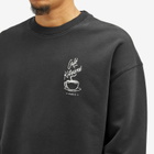 Maison Kitsuné Men's Café Kitsuné Coffee Cup Relaxed Sweatshirt in Black