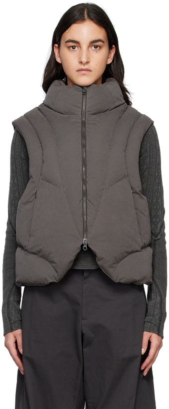 Photo: Hyein Seo Gray Padded Reversible Vest