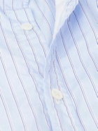 Massimo Alba - Genova Striped Cotton-Voile Shirt - Blue