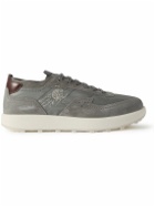 Berluti - Shell and Leather-Trimmed Suede Sneakers - Unknown