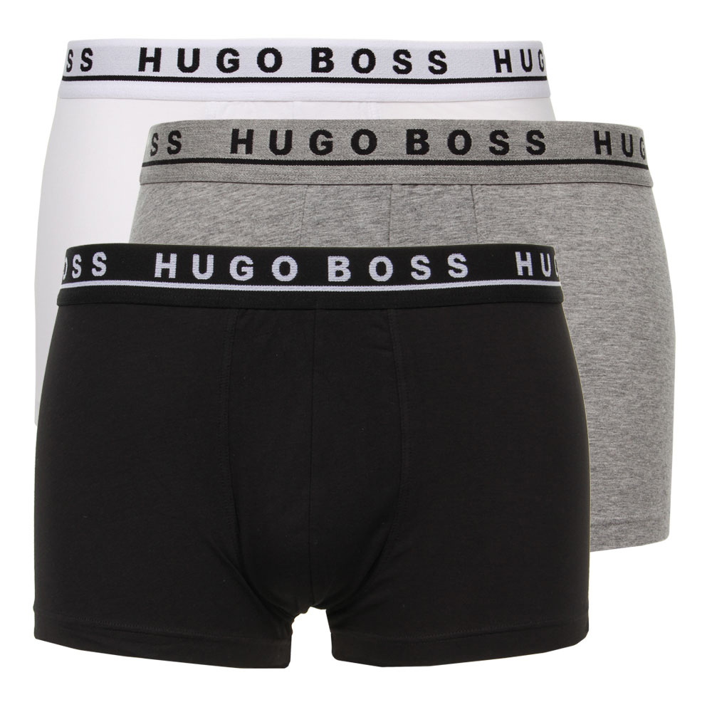 Three Pack Trunks - White / Grey