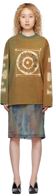 Photo: Song for the Mute Khaki Orbit Sand Midi dress