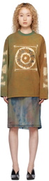 Song for the Mute Khaki Orbit Sand Midi dress
