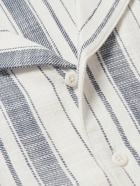 Onia - Vacation Camp-Collar Striped Cotton Shirt - Blue