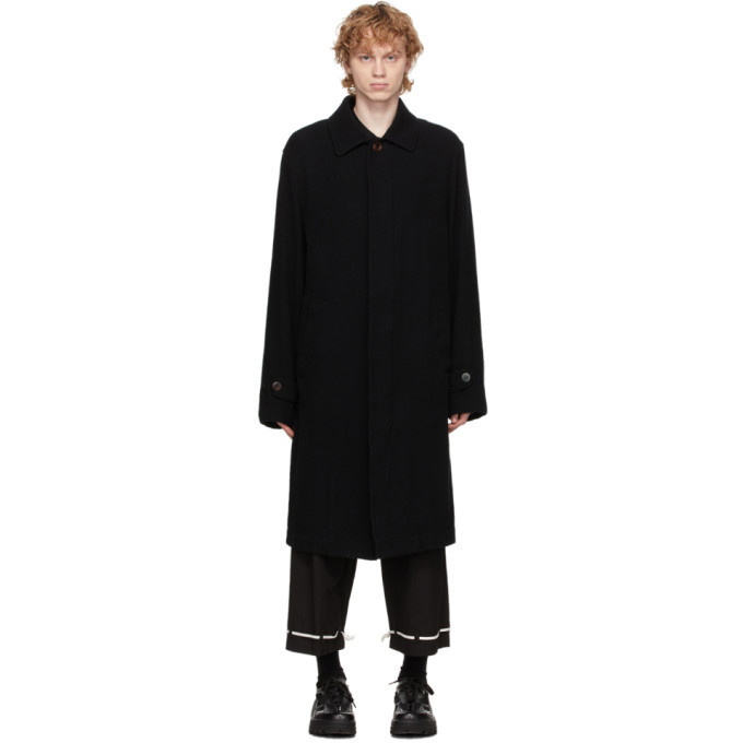 Photo: Undercover Black and Navy Wool Coat