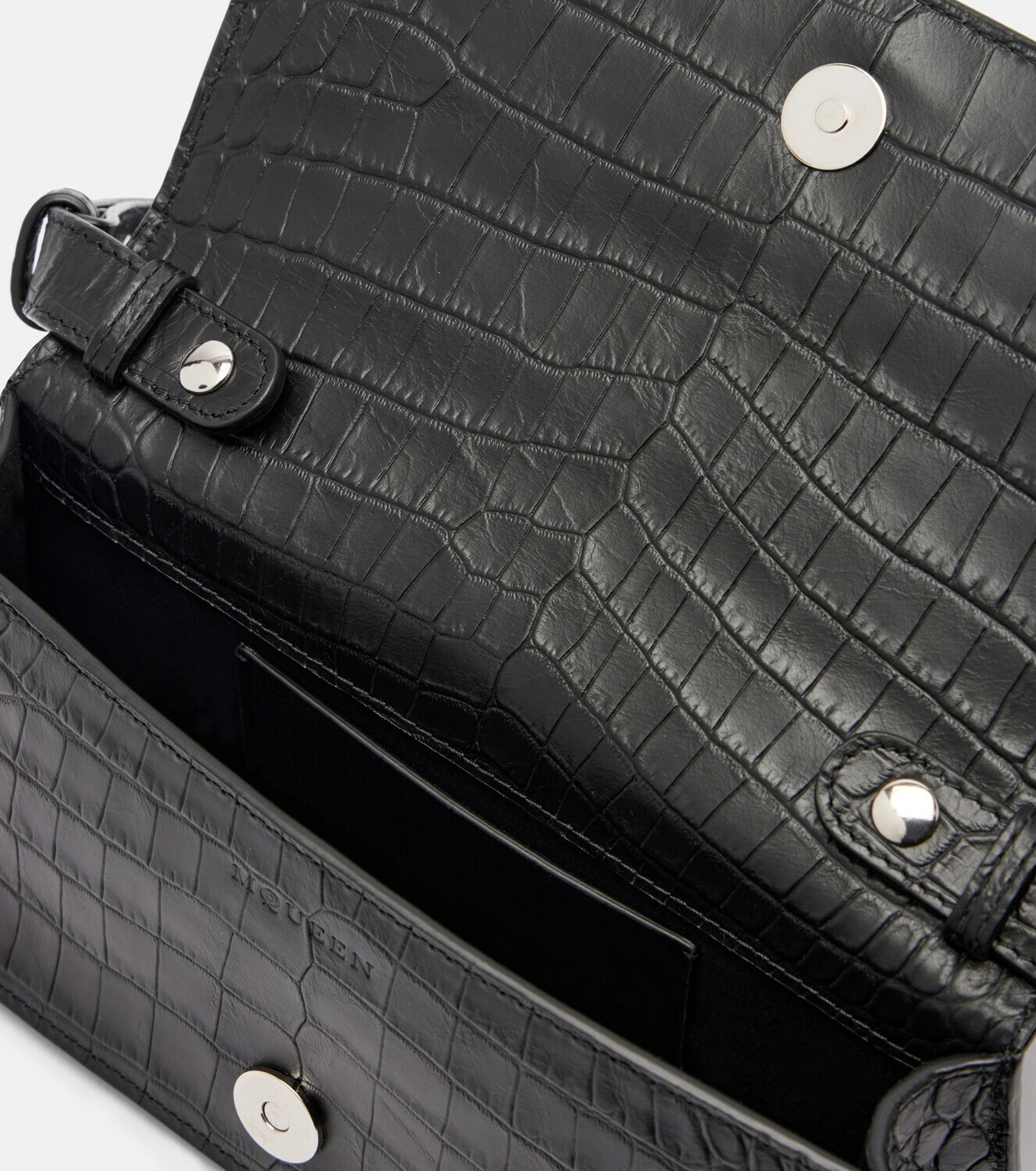 McQueen Jewelled Mini leather shoulder bag