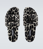 Tom Ford - Harrison logo leopard-print slides