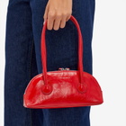MARGE SHERWOOD Women's Bessette Shoulder Bag in Apple Red Crinkle 
