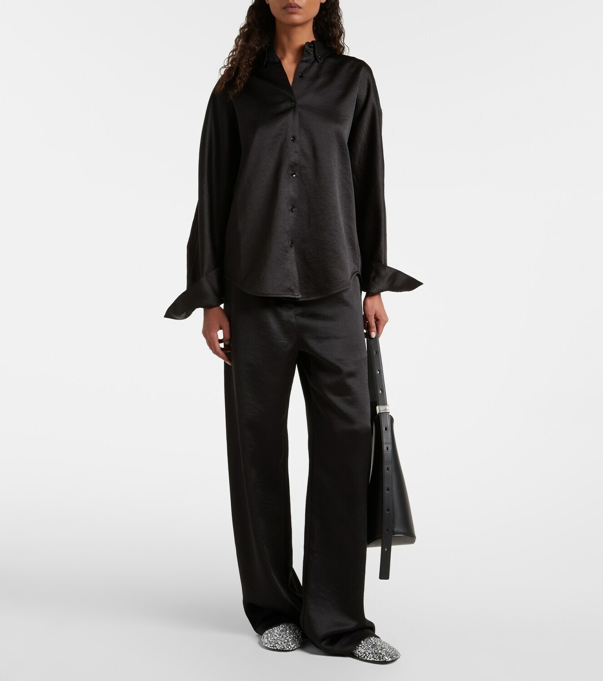 Proenza Schouler White Label Magnus crêpe wide-leg pants