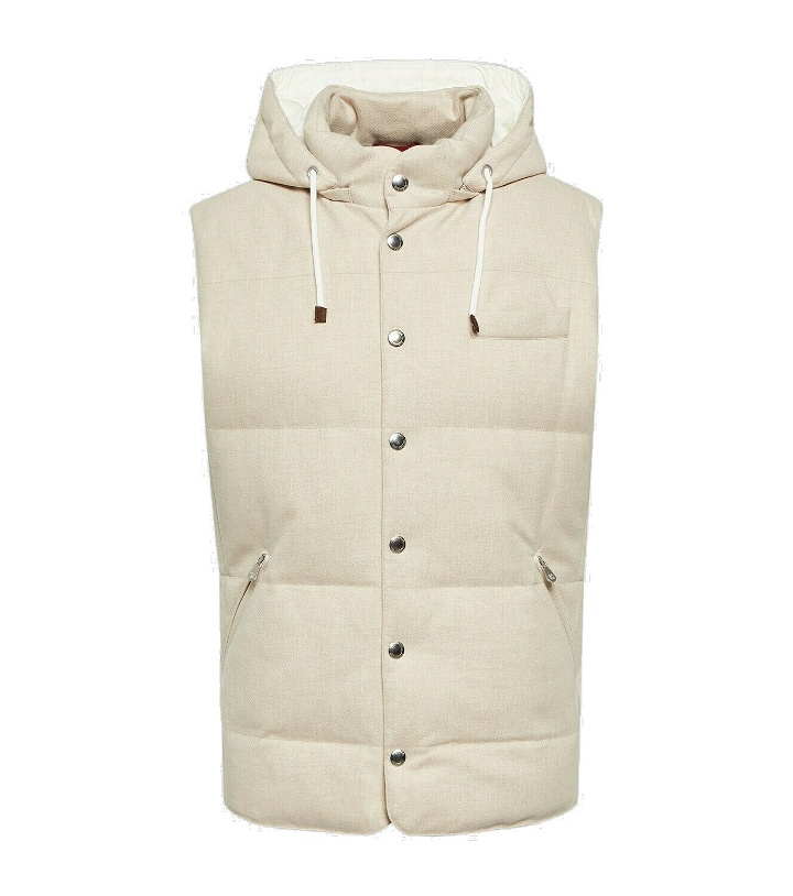 Photo: Brunello Cucinelli Wool-blend down vest