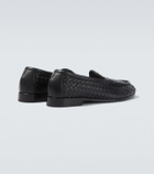 Bottega Veneta Silenzio Intrecciato leather loafers