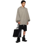 Rick Owens Taupe Tower Hun Hoodie