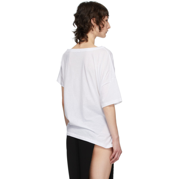 Ann Demeulemeester White Tie-Up T-Shirt Ann Demeulemeester