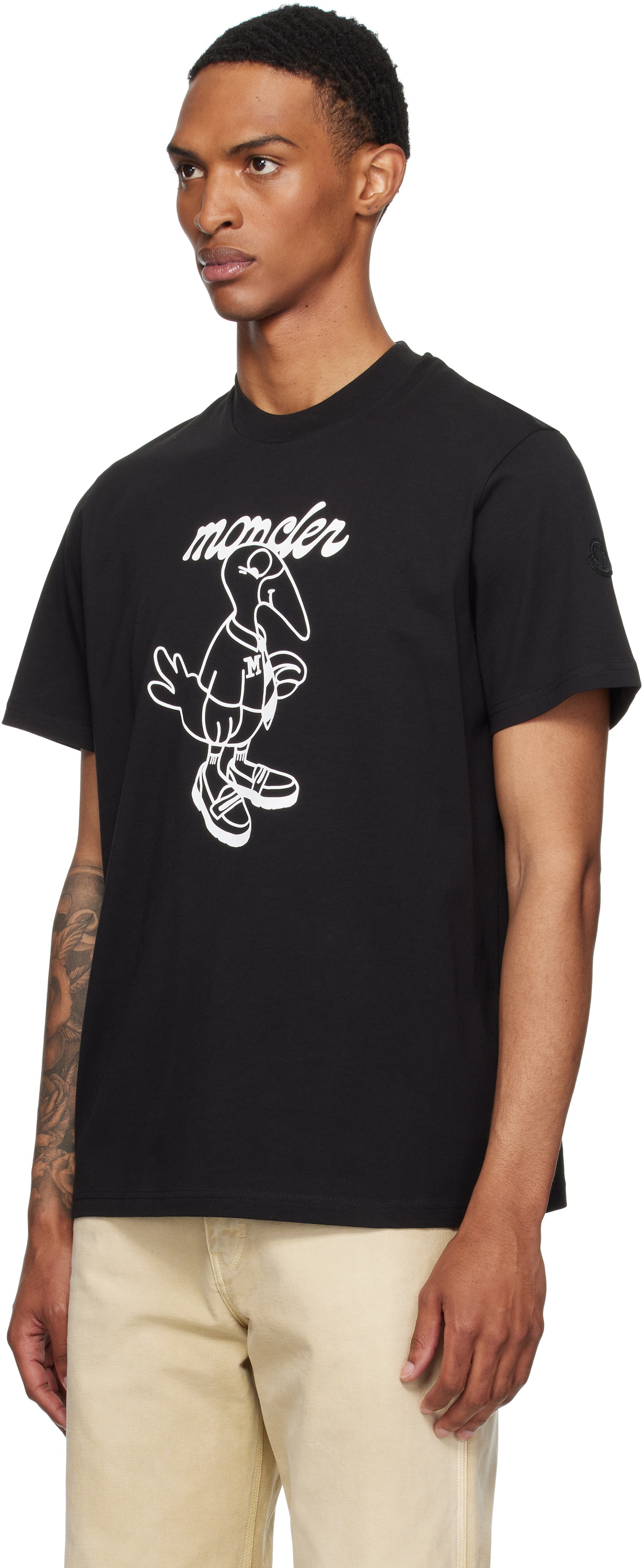 【関税込み】Moncler ブラック Archivio Creativo Tシャツ Moncler Black Archivio Creativo T-shirt Moncler