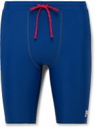 DISTRICT VISION - TomTom Speed Tight Stretch Recycled-Jersey Shorts - Blue