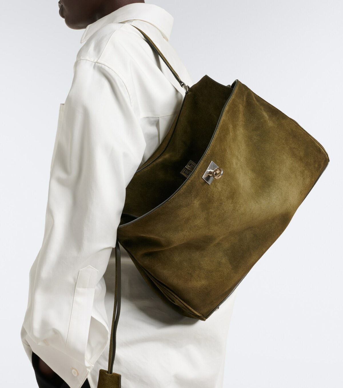 Balenciaga Rodeo Medium suede shoulder bag