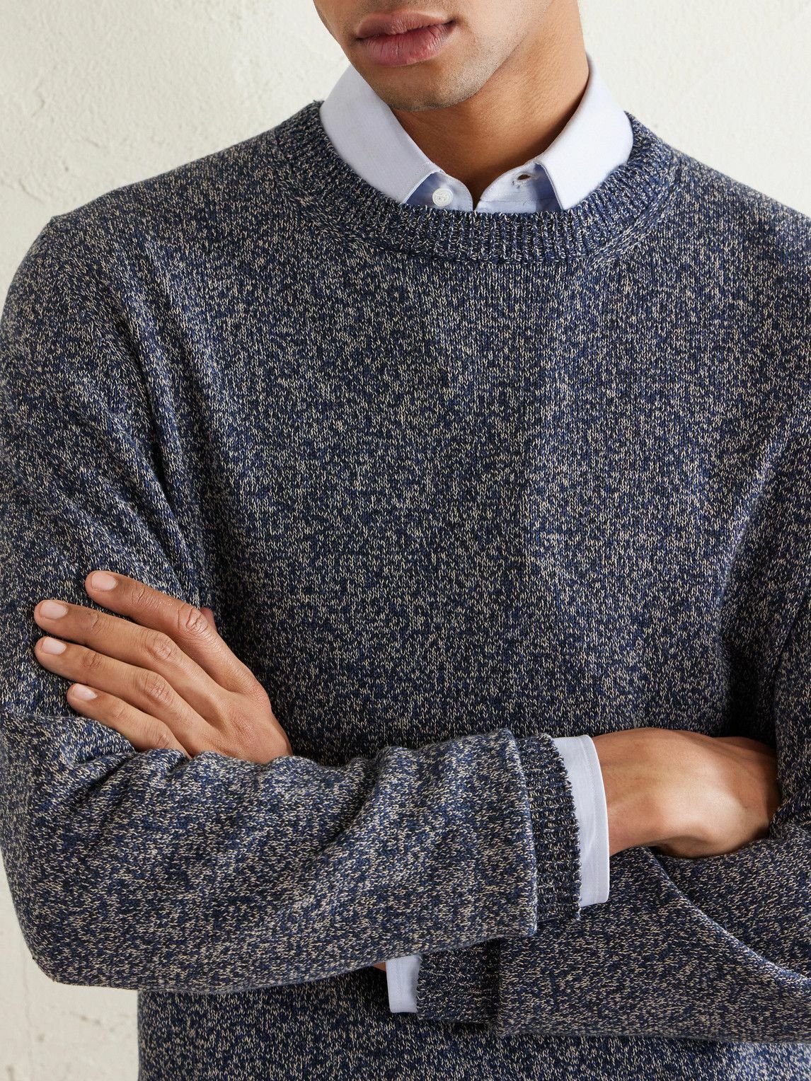 Inis Meáin - Linen and Cotton-Blend Sweater - Blue