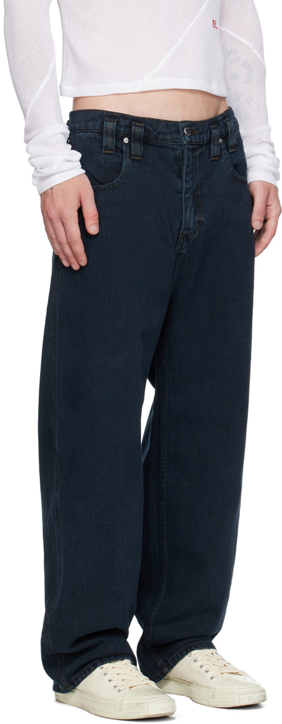 Eckhaus Latta Navy Baggy Jeans
