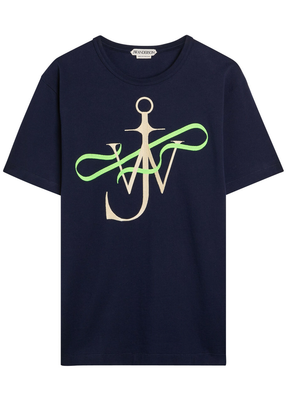 JW Anderson Off-White Printed Peach Logo T-Shirt JW Anderson