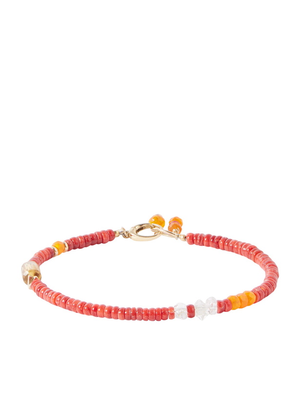 Photo: Peyote Bird - Surya 14-Karat Gold Multi-Stone Beaded Bracelet