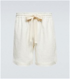 Commas Linen drawstring shorts