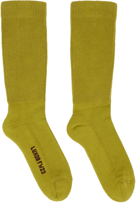 Photo: Rick Owens Yellow Logo Socks