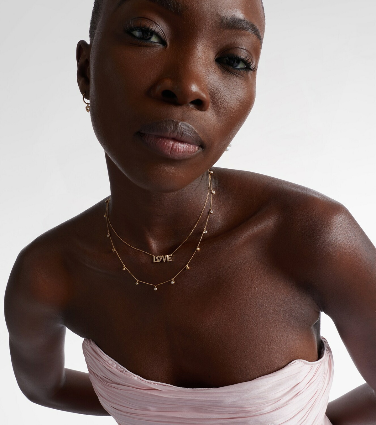 Sophie Bille Brahe Love 18kt gold necklace with diamonds