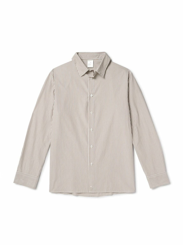 Photo: SSAM - Striped Cotton Shirt - Brown